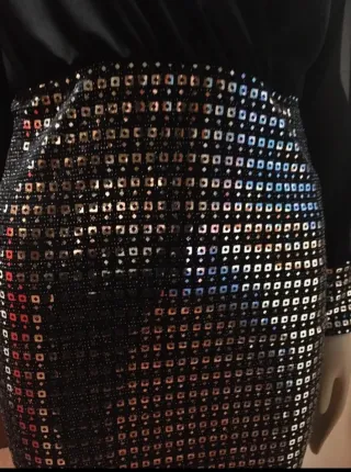 Vestido fiesta negro lentejuelas