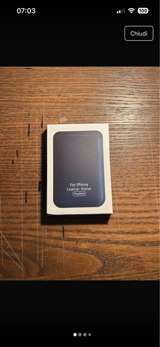 Portacarte MagSafe Apple Pelle Blu