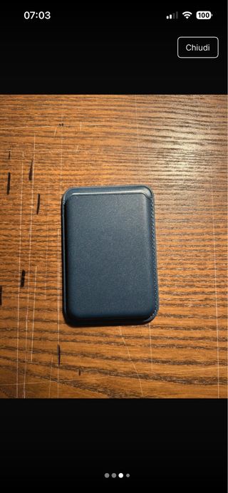 Portacarte MagSafe Apple Pelle Blu