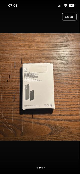 Portacarte MagSafe Apple Pelle Blu