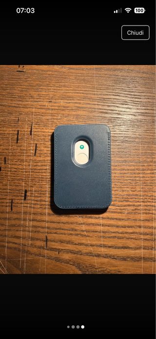 Portacarte MagSafe Apple Pelle Blu