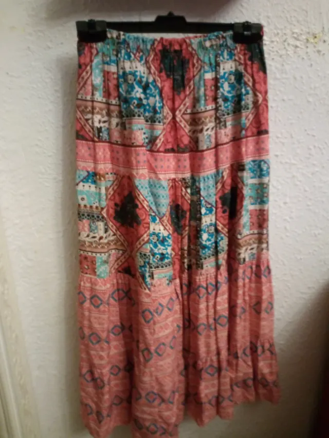 Falda larga floral talla única