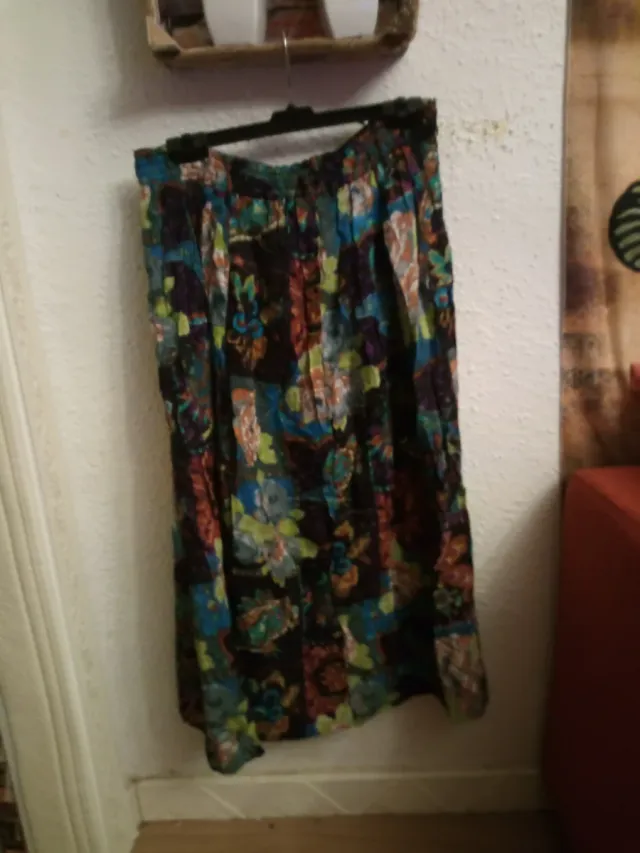 Falda larga floral talla única