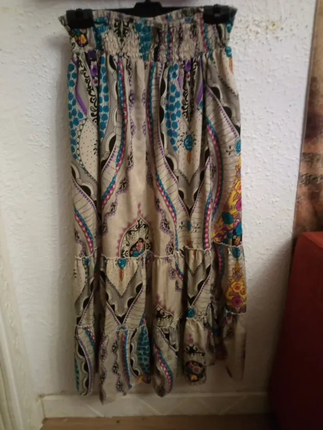 Falda larga floral talla única