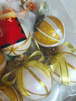 Palline Natale Fatte a Mano Oro Bianco