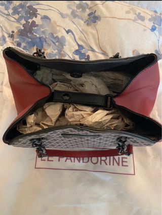 Borsa Le Pandorine nera e rossa