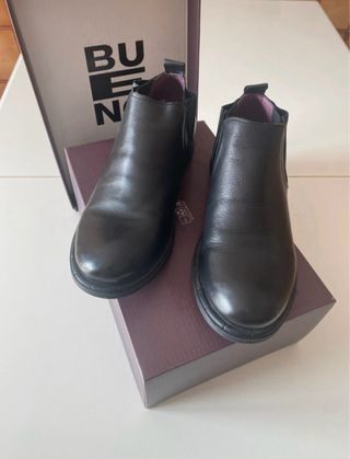 Stivaletti Chelsea Pelle Nera Bueno