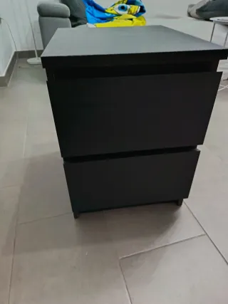2 Mesita de noche Ikea negra