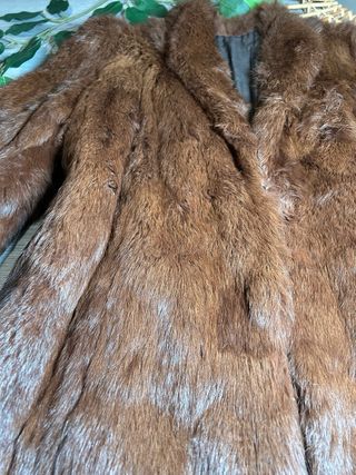 Abrigo Piel Marrón Vintage Brown Genuine