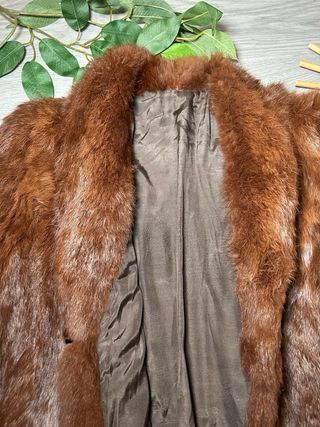 Abrigo Piel Marrón Vintage Brown Genuine