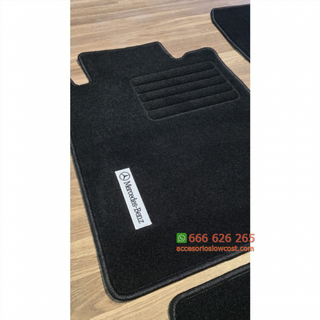 ALFOMBRILLAS CLASE E W210 95-02 CON LOGO RIBETE N