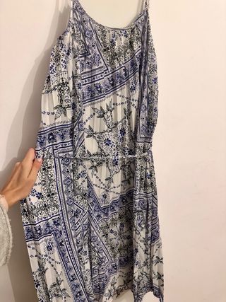 Vestido H&M floral azul y blanco Talla XS