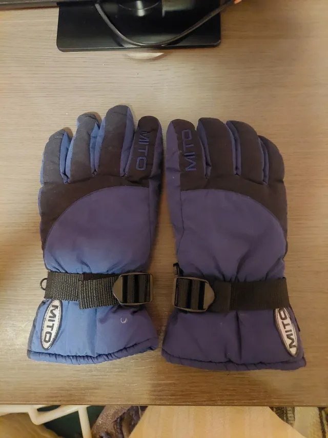 Guantes de invierno Mito azules y negros talla 85