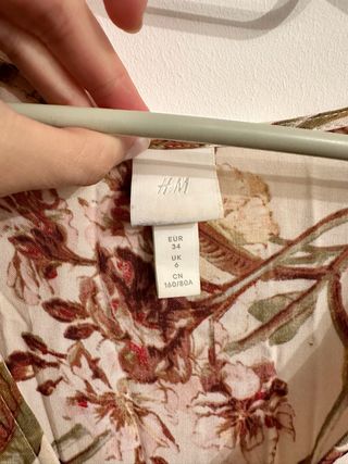 Vestido largo estampado floral H&M