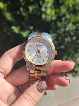 Reloj Tissot Automático Dorado y Plateado