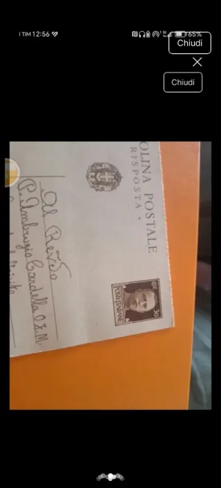 Cartolina Postale Risposta 1946