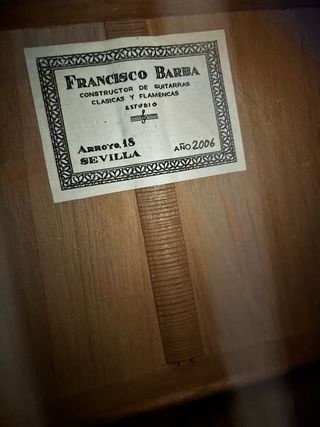 Guitarra flamenca Francisco Barba
