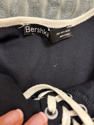 Vestido Bershka Negro con Dibujo Talla S