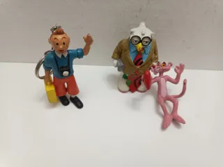 Figuras PVC Tintín, Profesor Jirafales, Pantera Ro