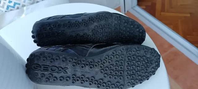 Zapatos Geox Negro/Plata Talla 39