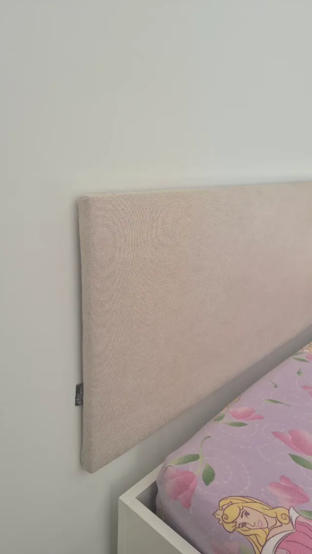 Cabecero DHOME AQUALINE – 145 cm, tela beige