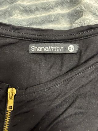 Vestido Negro Cremallera Frontal Talla XS