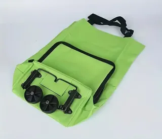 Carrito de la compra plegable verde