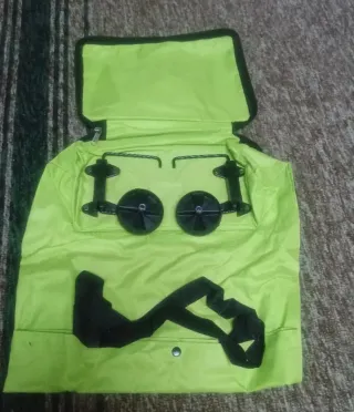 Carrito de la compra plegable verde