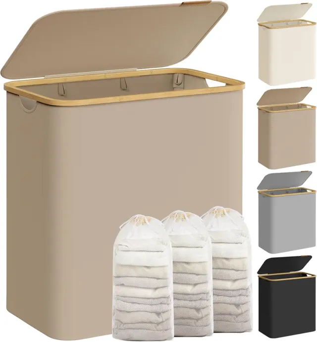 Cesto para ropa sucia 3 compartimentos