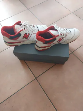 New Balance 550 Bianche Rosse