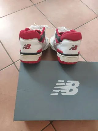 New Balance 550 Bianche Rosse