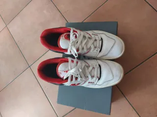 New Balance 550 Bianche Rosse