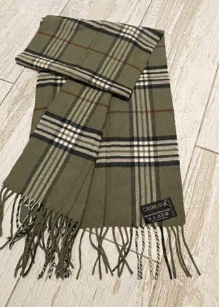 Bufanda Cashmink Cuadros Verde Multicolor