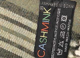 Bufanda Cashmink Cuadros Verde Multicolor