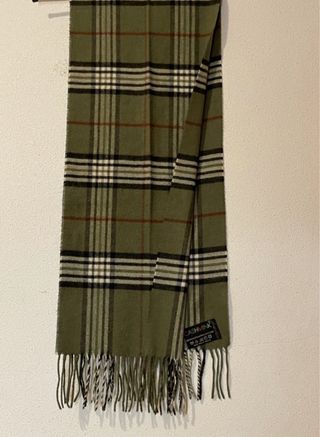 Bufanda Cashmink Cuadros Verde Multicolor