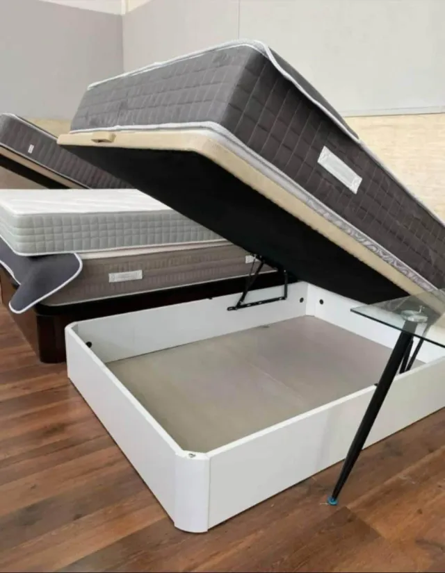 Cama canapé + colchón (135 cm)