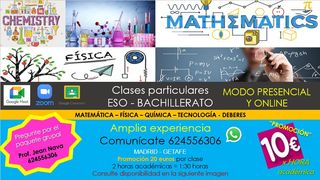 Clases de Matemáticas, Física y Química