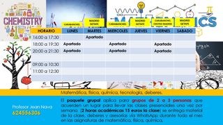 Clases de Matemáticas, Física y Química