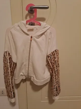 Felpa bambina 8-9 anni con paillettes