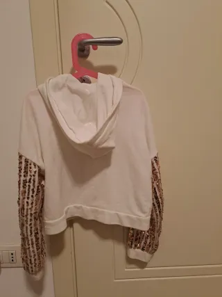 Felpa bambina 8-9 anni con paillettes