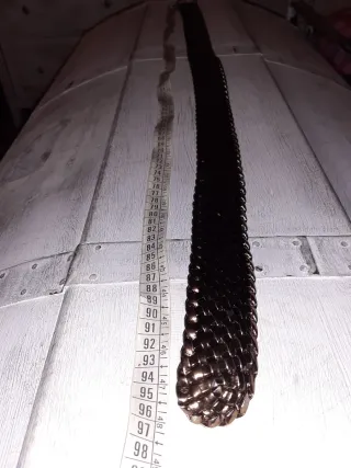 Cintura vintage intrecciata fibbia dorata