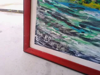 Pintura Acrílico Barco Velero Firmado R.D