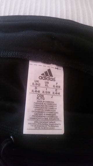 Pantalón Chándal Adidas Negro Talla XL