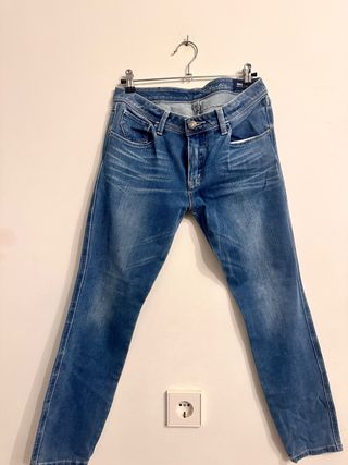 Texwood Jegging Cropped Slim tiro medio Talla 28