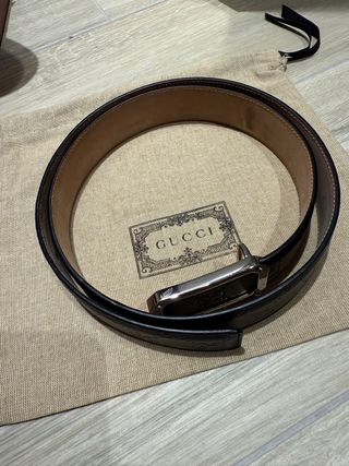 Cinturón Gucci Negro/Marrón Piel