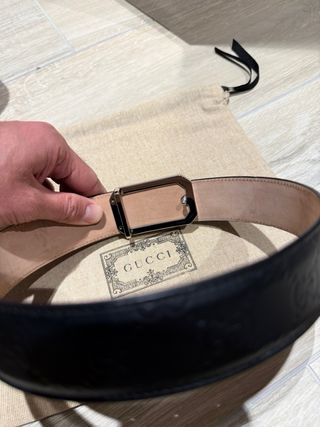 Cinturón Gucci Negro/Marrón Piel