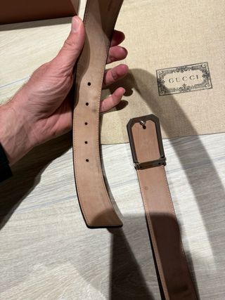 Cinturón Gucci Negro/Marrón Piel