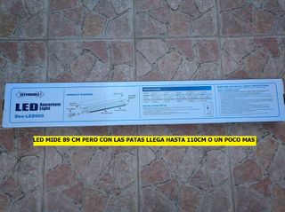 pantalla LED 90 100 cm pecera acuario luz