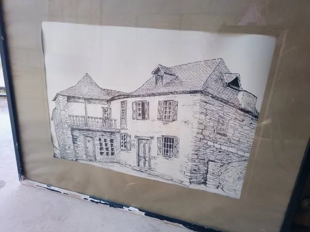 Pareja cuadros plumilla R. Medina Campeny