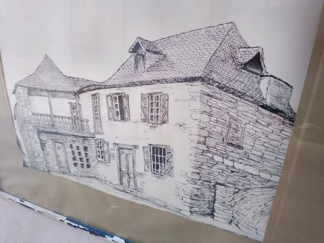 Pareja cuadros plumilla R. Medina Campeny